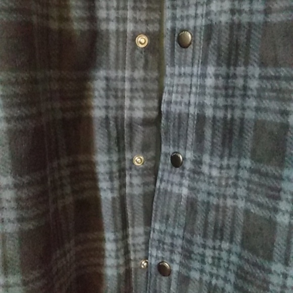 VOLCOM SNAP BUTTON WALLACE JACKET NAVY BLUE BLACK PLAID SIZE SMALL NWT - Picture 7 of 9